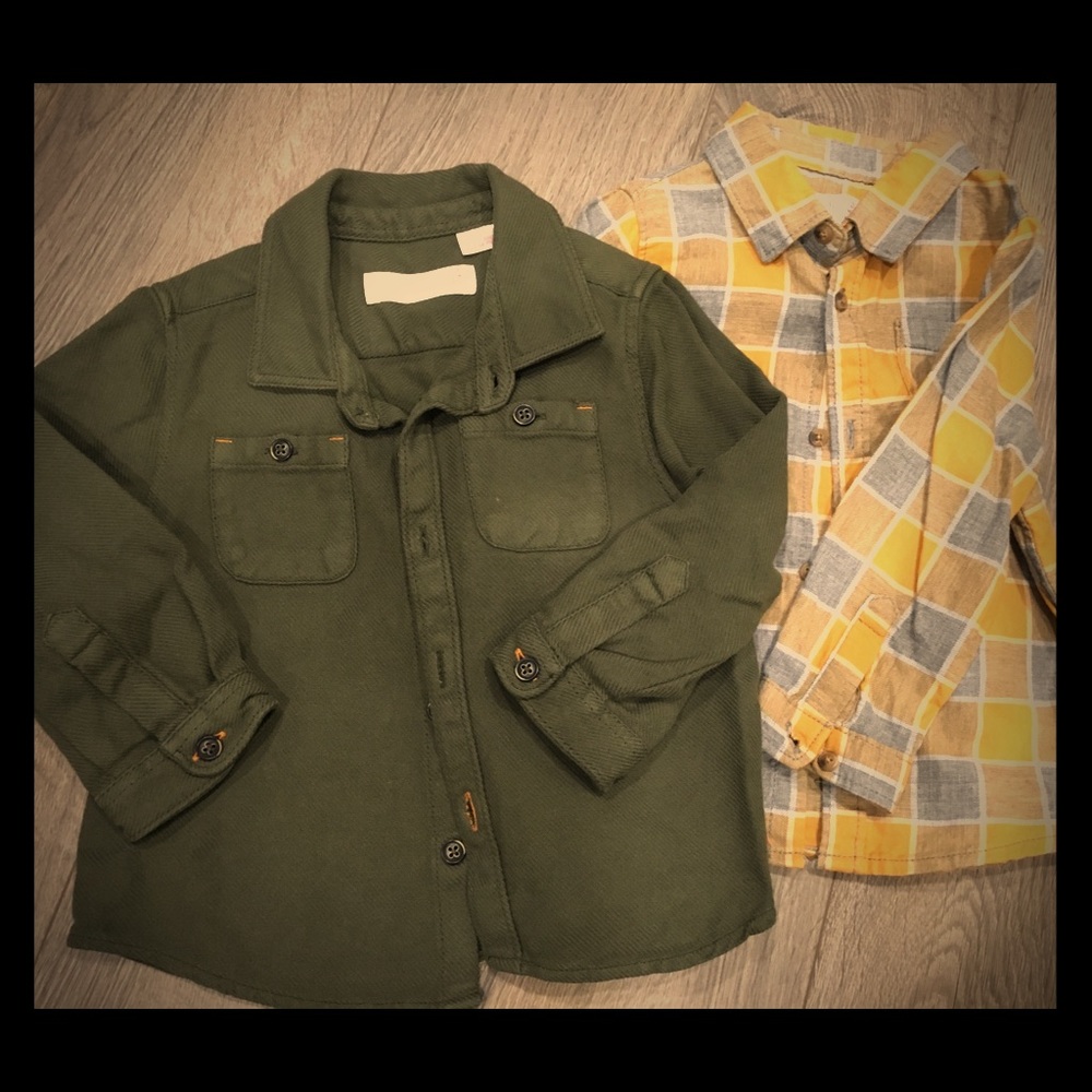 Zara baby boy long sleeve shirts size 12-18months.